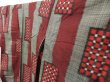 Photo2: 2314T04z750 Vintage Japanese Kimono Silk MEISEN KOMON  Dark red (2)