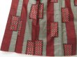 Photo4: 2314T04z750 Vintage Japanese Kimono Silk MEISEN KOMON  Dark red (4)