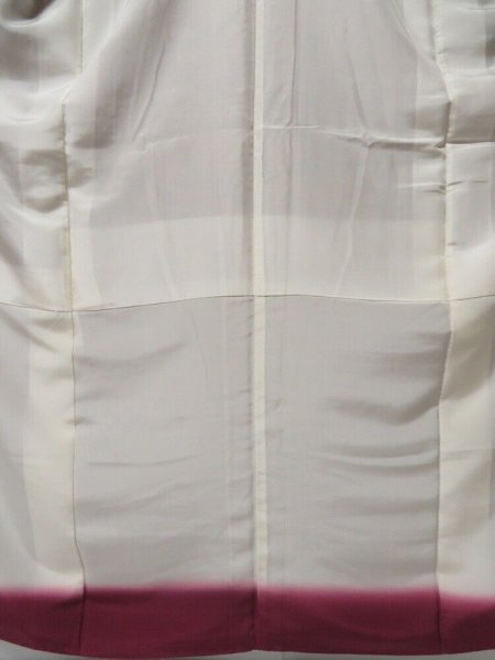 Photo9: 2207T7z850  Japanese Kimono Silk KOMON Plum blossom Ochre (9)