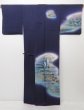 Photo10: 1501T02z960 Japanese Kimono Silk TSUKESAGE Navy-Purple Vase (10)