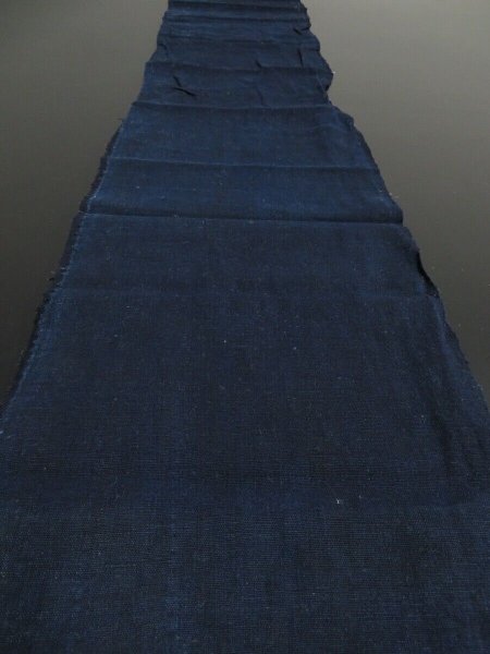 Photo2: 3D31z160 Japanese Kimono Cotton Boro Ranru Patch Indigo   71.7" (2)