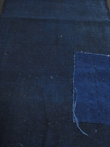 Photo3: 3D31z160 Japanese Kimono Cotton Boro Ranru Patch Indigo   71.7" (3)