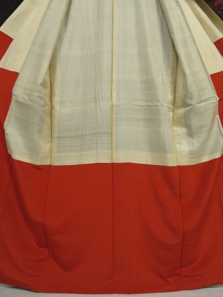 Photo10: 0930i09z630 Vintage Japanese Kimono Silk TSUMUGI Dark brown-black Flowers (10)