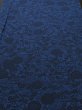 Photo1: 4B04z110 Japanese Kimono Crepe Silk  FABRIC Indigo Flowers 66.9" (1)