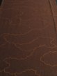 Photo1: 2P06z100 Japanese Kimono Silk Embroidery FABRIC Brown Cloud 63" (1)