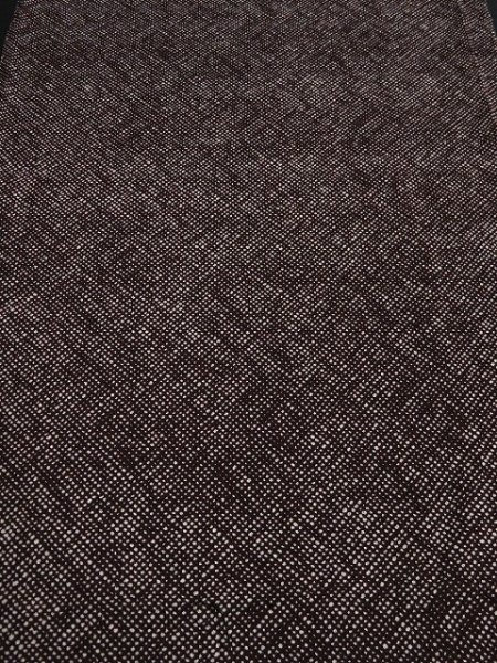 Photo2: 2C05z90 Vintage Japanese Kimono Crepe Silk  FABRIC Dark brown Dots 61.4" (2)