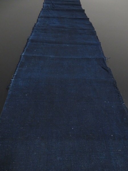 Photo2: 3D30z180 Japanese Kimono Cotton Boro Ranru Patch Indigo   70.1" (2)
