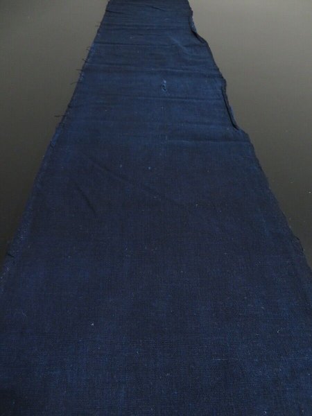 Photo9: 1T19z130 Vintage Japanese Kimono Cotton Boro Ranru Patch Indigo   77.2" (9)