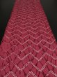 Photo5: 1F02z50 Japanese Kimono Silk  FABRIC Red-Pink Shibori dyeing 39.4" (5)