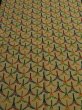Photo1: 2P05z90 Japanese Kimono Silk  FABRIC Light ochre Flying crane 64.6" (1)