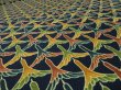 Photo3: 2B06z80 Japanese Kimono Silk  FABRIC Navy Flying crane 64.6" (3)
