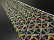 Photo1: 2B07z30 Japanese Kimono Silk  FABRIC Navy Flying crane 52.8" (1)