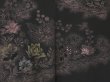 Photo3: 1620T09z690 Vintage Japanese Kimono Silk HAORI Flowers Black (3)