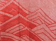 Photo3: 2102T10z480  Japanese Kimono Silk SHIBORI HAORI Wave Dark red (3)