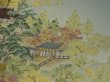 Photo5: 2T01z100  Japanese Kimono Silk  FABRIC Scenery Blue-Gray 33.9x18.9 (5)