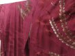 Photo2: 2127T07z940 Vintage Japanese Kimono Silk TSUKESAGE Phoenix Dark grape (2)