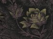 Photo4: 1620T09z690 Vintage Japanese Kimono Silk HAORI Flowers Black (4)