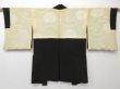 Photo8: 1620T09z690 Vintage Japanese Kimono Silk HAORI Flowers Black (8)