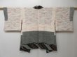 Photo6: 2106T04z530  Japanese Kimono Silk SHIBORI HAORI Wave Black (6)