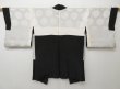 Photo8: 1317T07z590 Vintage Japanese Kimono Silk HAORI Black Temples (8)