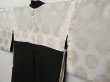 Photo9: 1317T07z590 Vintage Japanese Kimono Silk HAORI Black Temples (9)