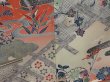 Photo8: 1312i07z970 Japanese Kimono Silk KOMON Light gray Flowers (8)