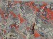 Photo2: 1312i07z970 Japanese Kimono Silk KOMON Light gray Flowers (2)