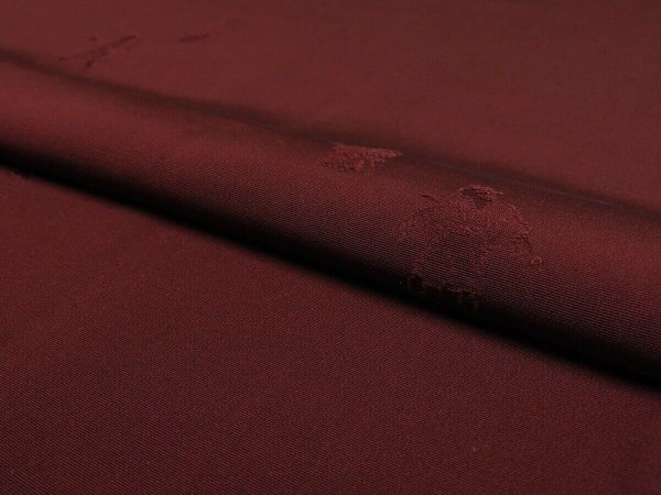 Photo4: 1F01z50 Japanese Kimono Silk  FABRIC Dark brown Samurai 36.2" (4)