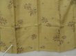 Photo9: 1112T04z510 Vintage Japanese Kimono Linen OJIYA CHIJIMI Light ochre Flower (9)