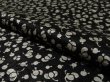 Photo4: 1P02z50 Japanese Kimono Silk  FABRIC Black Plum bud 40.2" (4)