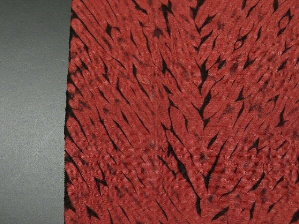 Photo3: 3R05z50 Japanese Kimono Silk  FABRIC Poppy red Shibori dyeing 52.8" (3)