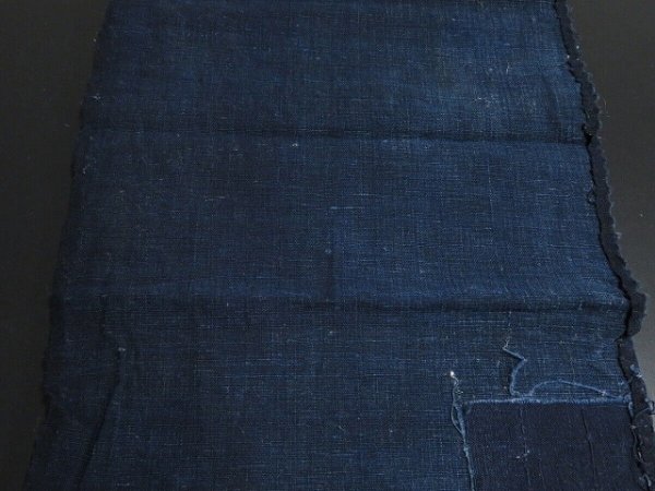Photo8: 3D31z160 Japanese Kimono Cotton Boro Ranru Patch Indigo   71.7" (8)