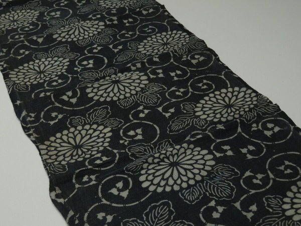 Photo3: 4M12z70 Vintage Japanese Kimono Cotton Momen Boro Fabric Indigo Katazome 55.1" (3)