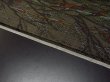 Photo7: 1U05z60 Japanese Kimono Silk  FABRIC Dark gray-brown Trees 60.6" (7)