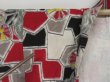 Photo8: 1409i09z520 Vintage Japanese Kimono Silk MEISEN HAORI Black Flower (8)