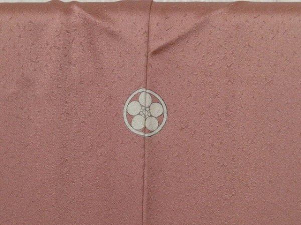 Photo9: 1407T08z1050 Japanese Kimono Silk TSUKESAGE Ash pink Plum branch (9)