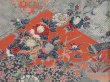 Photo6: 1312i07z970 Japanese Kimono Silk KOMON Light gray Flowers (6)
