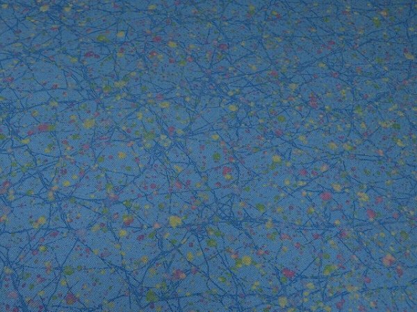 Photo2: 1E01z70 Japanese Kimono Silk  FABRIC Light blue   41.7" (2)