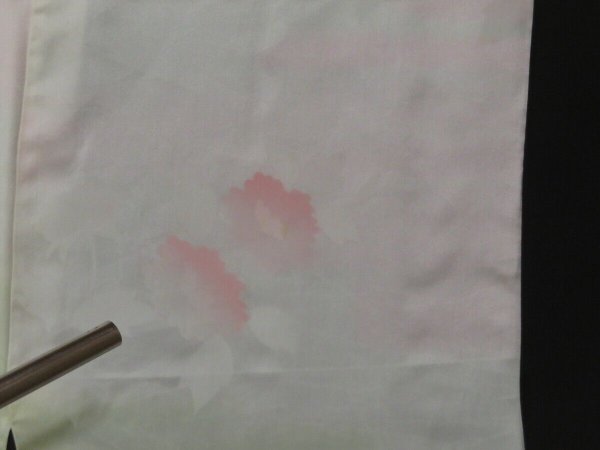 Photo9: 1615i04z590 Vintage Japanese Kimono Silk HAORI Black Plants (9)