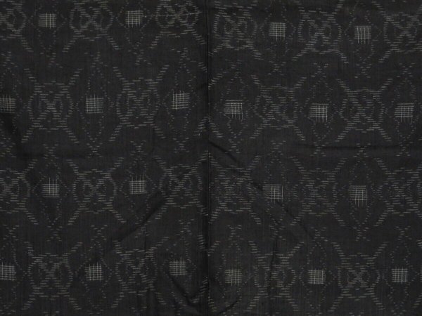 Photo5: 1312i04z570 Vintage Japanese Kimono Linen NOTO-JOFU Black (5)