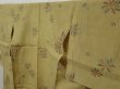 Photo2: 1112T04z510 Vintage Japanese Kimono Linen OJIYA CHIJIMI Light ochre Flower (2)