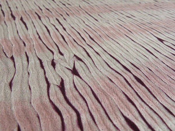 Photo3: 2P02z60 Japanese Kimono Silk  FABRIC Light gray Shibori dyeing 38.6" (3)