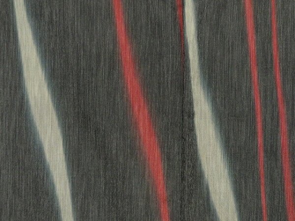 Photo6: 1006i08z900 Vintage Japanese Kimono Silk OMESHI KOMON Dark gray (6)