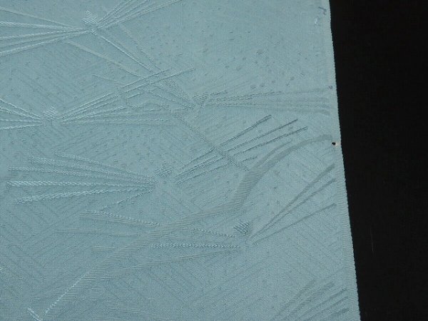 Photo6: 2K02z70 Japanese Kimono Silk  FABRIC Light blue Pine branch 42.5" (6)