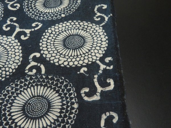 Photo8: 3i20z110 Vintage Japanese Kimono Cotton Momen Boro Fabric Indigo   61.4" (8)