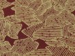 Photo3: 1P01z60 Japanese Kimono Silk  FABRIC Wine red Rose 41.7" (3)