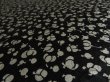 Photo3: 1P02z50 Japanese Kimono Silk  FABRIC Black Plum bud 40.2" (3)
