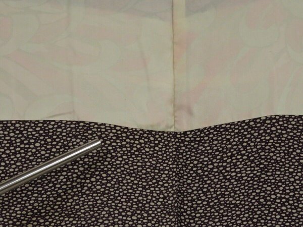 Photo8: 0928i06z480 Vintage Japanese Kimono Silk HAORI Dark purplish brown (8)