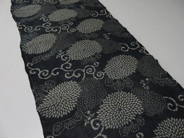 Photo3: 4M17z110 Vintage Japanese Kimono Cotton Momen Boro Fabric Indigo Katazome 66.1" (3)