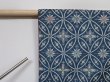 Photo9: 0930i03z840 Vintage Japanese Kimono Silk OMESHI KOMON Blue-Gray Shippo (9)